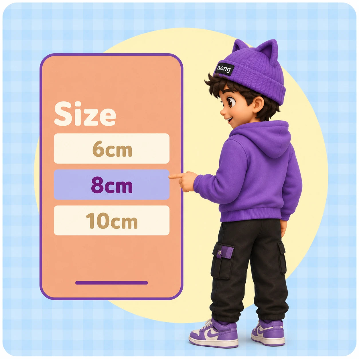 Select style and size